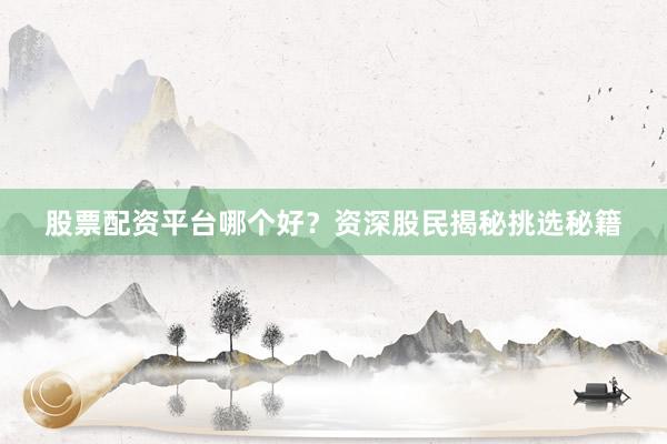 股票配资平台哪个好？资深股民揭秘挑选秘籍