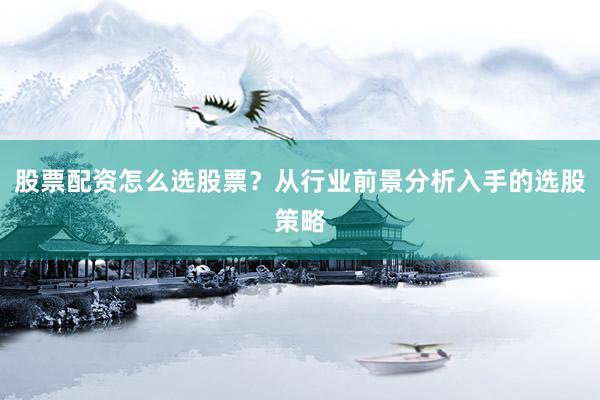 股票配资怎么选股票?从行业前景分析入手的选股策略