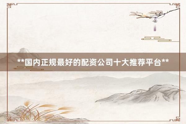 **国内正规最好的配资公司十大推荐平台**